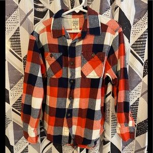 Faded glory youth size 8 button up flannel